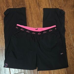 Koi scrub Pants with Pink Accents